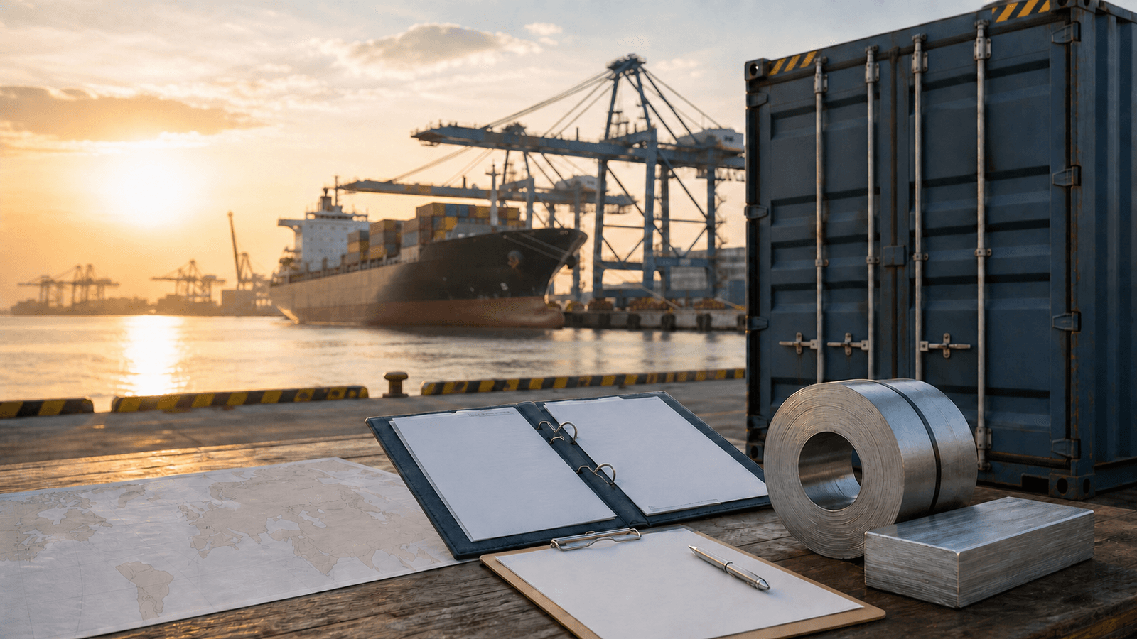 Lô container Việt Nam đi Ý với hồ sơ hàng thép và nhôm được chuẩn bị để rà soát CBAM